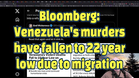 Bloomberg: Venezuela's murders have fallen to 22 year low due to migration-#455