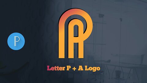 Monogram Logo Design Illustrator | Letter P+A Logo Design in Pixellab | Pixellab tutorial