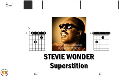 STEVIE WONDER Superstition - Guitar Chords & Lyrics HD