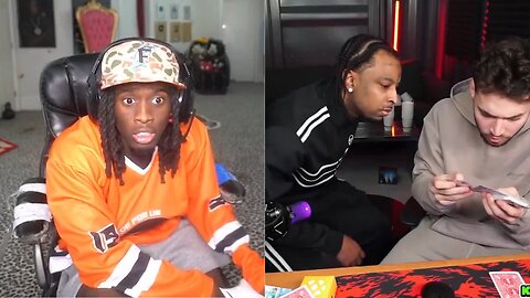 Kai Cenat Reacts to 21 Savage Scamming Adin Ross Using Scratched Cards 😳