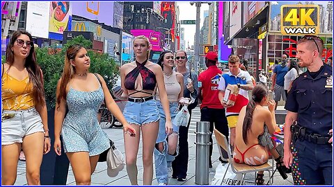 【4K】WALK Times Square NEW YORK City USA 4k video Travel vlog || Enjoy Life