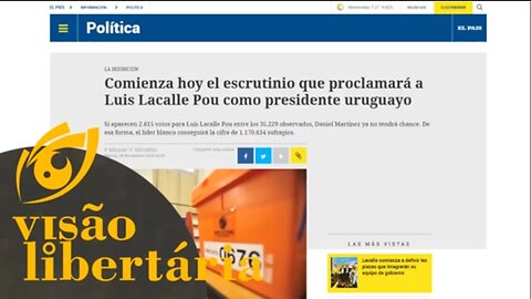 Esquerda perde eleição no Uruguai | Visão Libertária - 26/11/19 | ANCAPSU