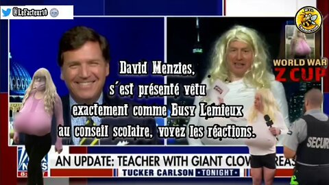 David Menzies, vêtu exactement comme Busy Lemieux au conseil scolaire ,voyez les réactions