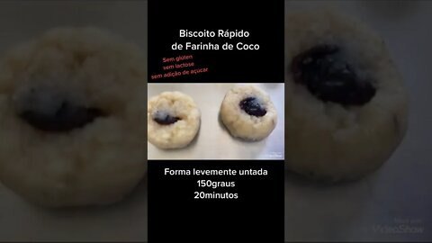 Receita biscoito de farinha de coco saudável | Cookies #shorts
