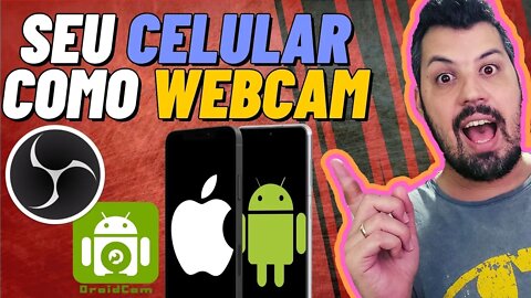 Como usar o CELULAR DE WEBCAM no PC com o DROIDCAM em 2022! [WIFI OU USB]