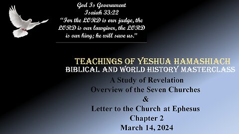 3-14-24 Study of Revelation - Overview of Letters to Churches & Review of Letter to Ephesus