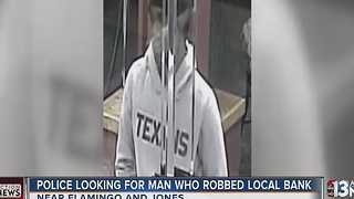 Las Vegas police seek Friday bank robbery suspect