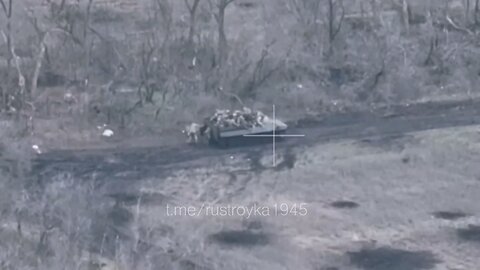 Russian ATGM destroyed an armored vehicle full of AFU soldiers near Avdeevka