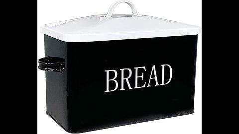 Vintage Metal Bread Bin-Countertop Space-Saving Bread Box For Kitchen Countertop-Extra Large Me...