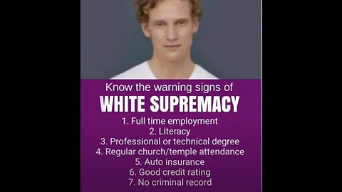 Another White supremacy lie,EVEN if you're ....