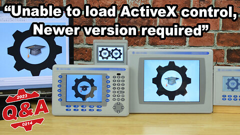 Q & A: Unable to load ActiveX control, Newer version required