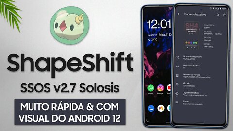 ShapeShiftOS v2.7 Solosis | Android 11 | VISUAL DO ANDROID 12 E MUITAS CUSTOMIZAÇÕES!