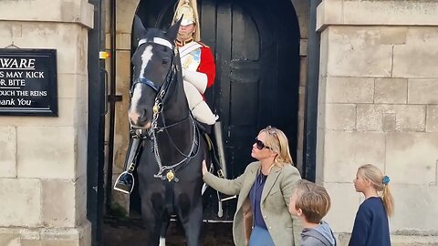 Horses sudden moment #horseguardsparade