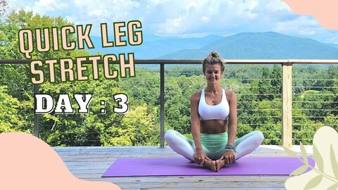 Quick Leg Stretch || Yoga Style || Day 3 || Yoga with Stephanie