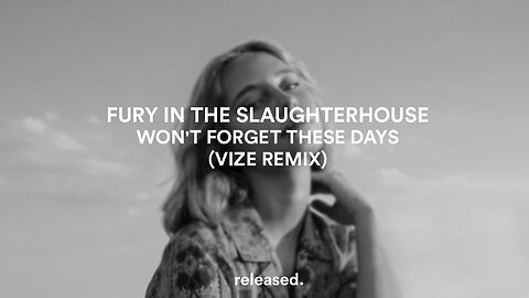 Fury In The Slaughterhouse - Won't Forget These Days (VIZE Remix)