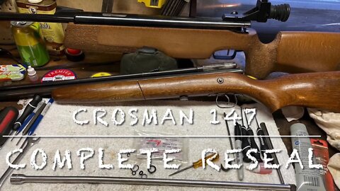 Crosman model 147 pump 177 air rifle complete reseal. Will it ever work? 🤷‍♂️