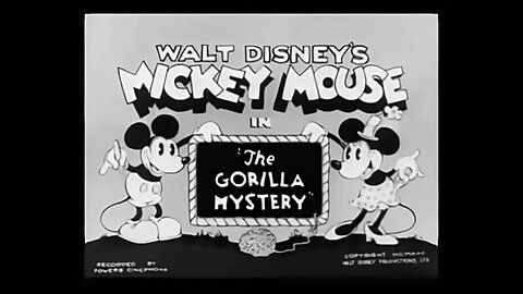 "The Gorilla Mystery" (1930 Original Back & White Cartoon)