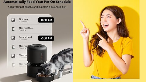 Automatic Cat Food Dispenser with Freshness Preservation