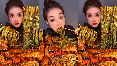 ASMR | MUKBANG | asmr eating chinese fried skewers