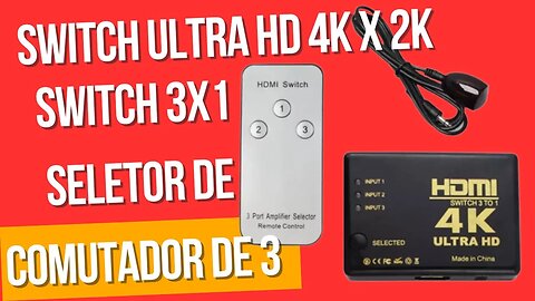 Switch Ultra Hd 4k X 2k Switch 3x1 Seletor De Comutador De 3