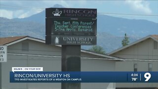 TPD: Weapon found on the Rincon High School campus