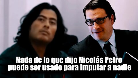 🛑🎥 Nada de lo que dijo Nicolás Petro puede ser usado para imputar a nadie: abogado Cancino👇👇