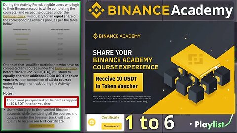 How ToComplete Binance Academy Course Begginer Track Win USDT