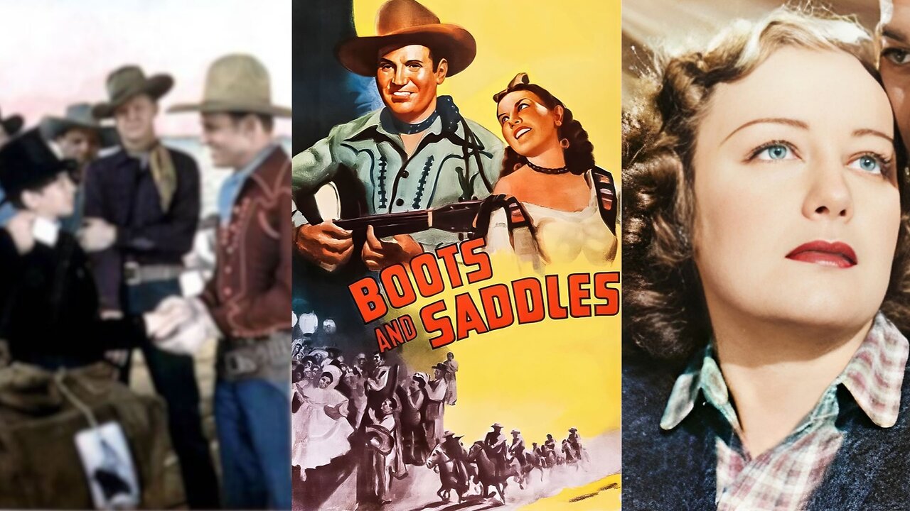 BOOTS AND SADDLES (1937) Gene Autry, Judith Allen & Smiley Burnette ...