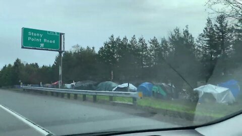 Tent City - Joe Rodota Trail, Highway 12, Sonoma County