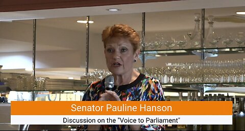 Senator Pauline Hanson on the "Voice to Parliament" - Perth, Western Australia