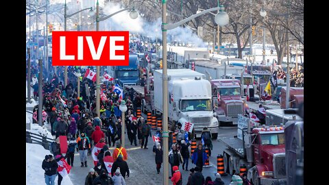 Massive Protests in Freedom convoy Ottawa Canada, France - multiple feeds + news updates!