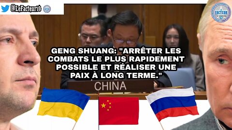 Geng Shuang: "Arrêter les combats le plus rapidement possible et réaliser une paix à long terme."