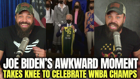 Joe Biden’s Awkward Moment Takes Knee To Celebrate WNBA Champs