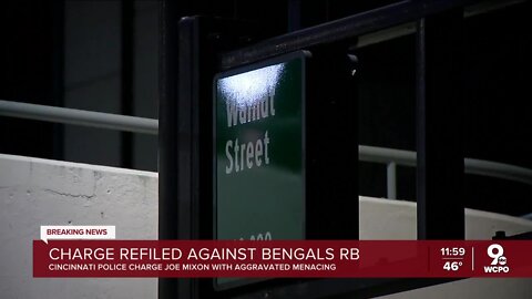 Bengals running back Joe Mixon again faces aggravated menacing charge