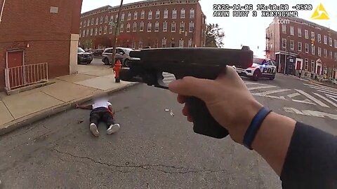 Man with knife receives magdump from Baltimore Police. Bodycam of Tyree Moorehead mag dump shooting.