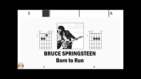 BRUCE SPRINGSTEEN Born to Run - Guitar Chords & Lyrics HD