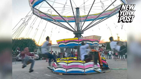 Carnival ride collapses mid-air in terrifying video