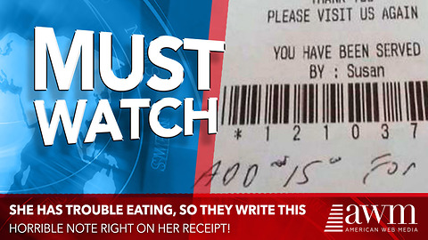 Waitress Writes Horrible Note On Sick Old Woman's Receipt