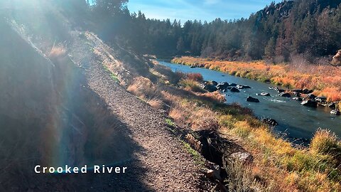 Returning to Trailhead Beside Glistening Crooked River | Smith Rock State Park | Central Oregon | 4K