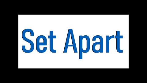 Set Apart: September 23, 2021 (Commandments: You Shall Not Steal)