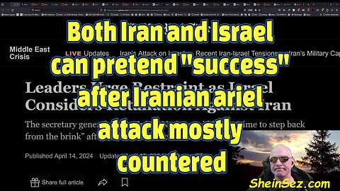 Both Iran and Israel can pretend "success" after Iranian ariel attack mostly countered-502