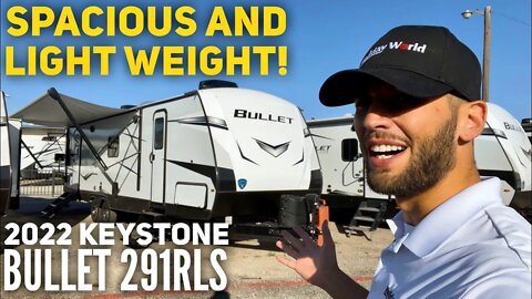 Large, Spacious, and Light Weight Travel Trailer RV! 2022 Keystone Bullet 291RLS