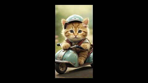 cute cat on bike race😂🤣 #shorts