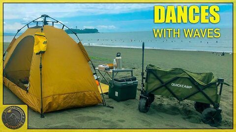 Japan Camping on the Beach in Shonan, Surf Spots near Enoshima, Summer Vibes