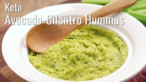 Keto Avocado Cilantro Hummus | Creamy Low-Carb Dip Delight