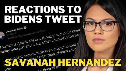 Reactions To Bidens Tweet On US Economy | Savanah Hernandez