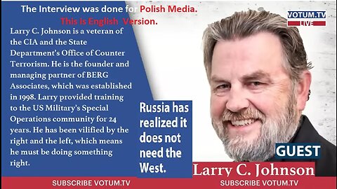 Larry C. Johnson CIA : Russia Will Win War Against Woke NATO. Russia has Escalatory Dominance.