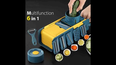 Vegetable Slicer 6 In 1 | Multifunctional Fruit Slicer | Potato Peeler | Carrot Grater