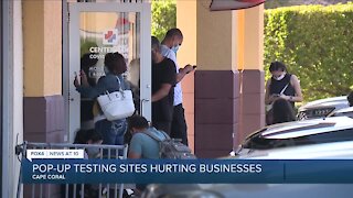 Pop-up testing site ends up flooding shopping center with people looking for COVID-19 tests