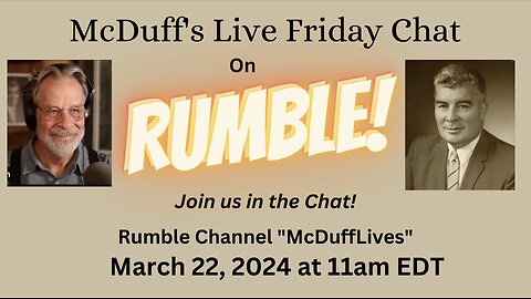 McDuff's Friday Live Chat, March 22, 2024